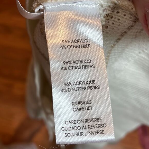 Calvin Klein Neutral Sweater, aesthetic, cream, gold, medium - Picture 7 of 8